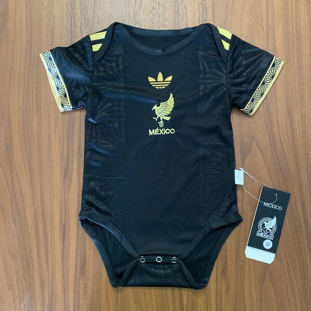 adidas Black and Gold México Infant One-Piece Bodysuit